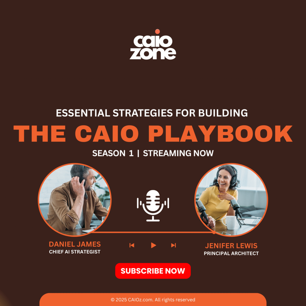 The CAIOz Podcast | Empower Your AI Journey with The Best AI Podcast of 2025 6 The CAIOz Podcast_Essential Strategies for Building The CAIO Playbook by Ajit Mishra